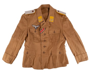 WWII German Luftwaffe 2nd LT Afrika Korps Flight Officers Tunic w/ Insignia