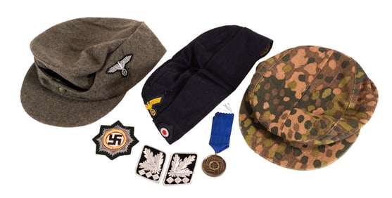 WWII German Collection SS Cap Insignia Order etc