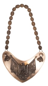 WWII German Regimental Standarte Flag Bearers Gorget w/ Chain