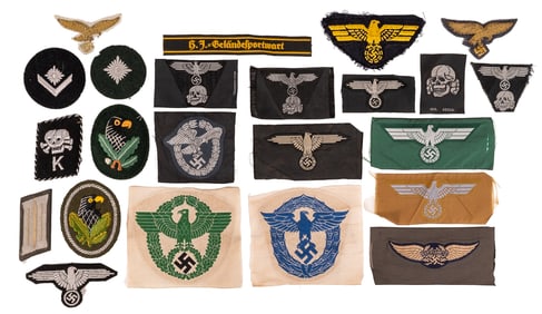 WWII German SS Luftwaffe Polizei Insignia Collection