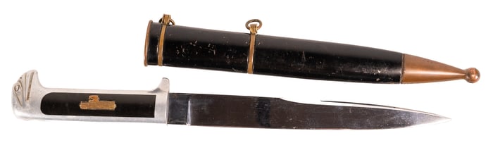 WWII Italian Fascist Eagle Head Dagger w/ Scabbard