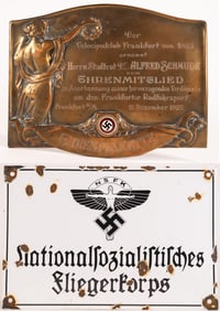 WWII German Transportation Club Sign Collection