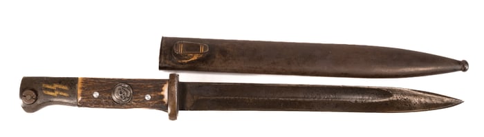 WWII German Custom 1936 K98 Bayonet w/ Scabbard Match #s