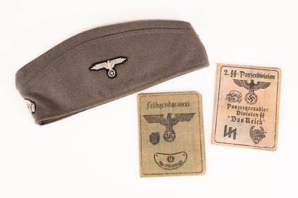 WWII German SS Collection Cap / Named ID Book etc