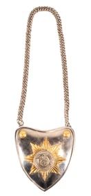 WWII German SA Flag Bearers Gorget w/ Chain