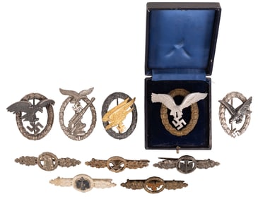 WWII German Luftwaffe Badge Collection CE Junker SW GH Osang Deumer SOG BSW 9pc