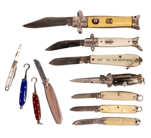 Miniature Switchblade / Pocket Knife Collection Inox Italy Snappy Colonial etc 11pc