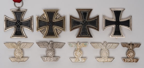 WWII German 1st & 2nd Class 1939 Iron Cross Decoration w/ 5 Clasp CE Junker Berlin SW CF Zimmermann