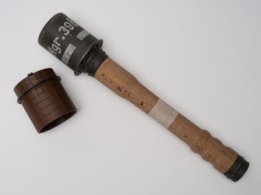 WWII German Potato Masher Grenade w/ Fragmentation Sleeve Marked