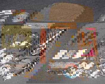 Gentleman Grandpa Dresser Draw Estate Items Military Harley Davidson