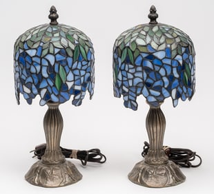 Tiffany Wisteria Table Lamp Pair