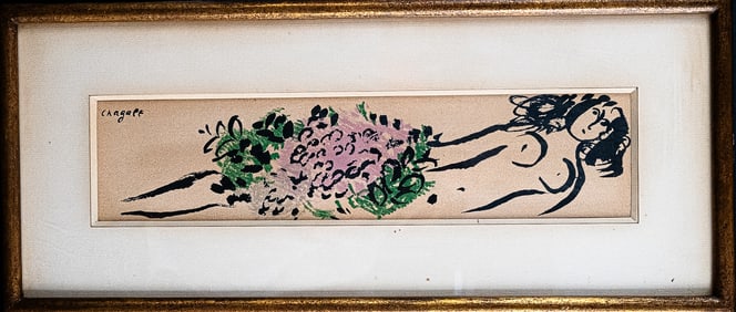 Marc Chagall ( French 1887-1985) La Petite Nue Fables De La Fontaine