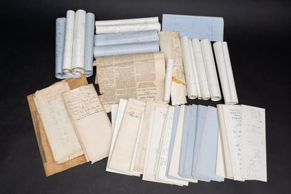 19th c. Harlem NY Bridge Documents Handwritten Architectural Notes Diagrams