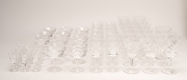 Waterford Crystal Collection Goblets Champagne Cordial Glasses etc 52pc