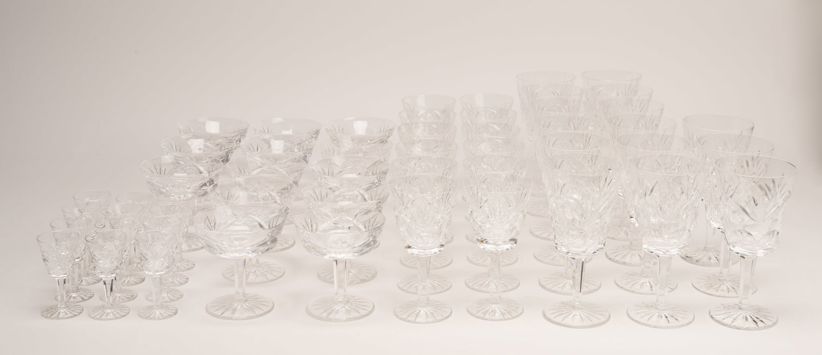 Waterford Crystal Collection Goblets Champagne Cordial Glasses etc 52pc (1 of 18)