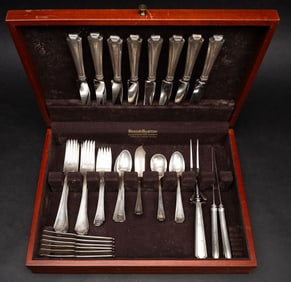 Smiths Patterson Co Gorham "Fairfax" Sterling Silver Flatware Set for 12 Over Grams