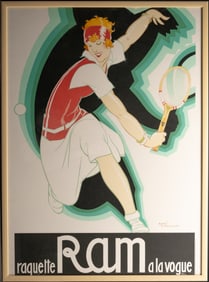 Rene Vincent ( French 1879-1936) Raquette Ram Poster