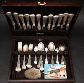 F Morken Norway 830 Silver Flatware Set For 12 - 2000 Grams