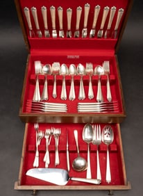 Oneida "Satin Beauty" Sterling Silver Flatware Set For 12 Approx 2600 grams