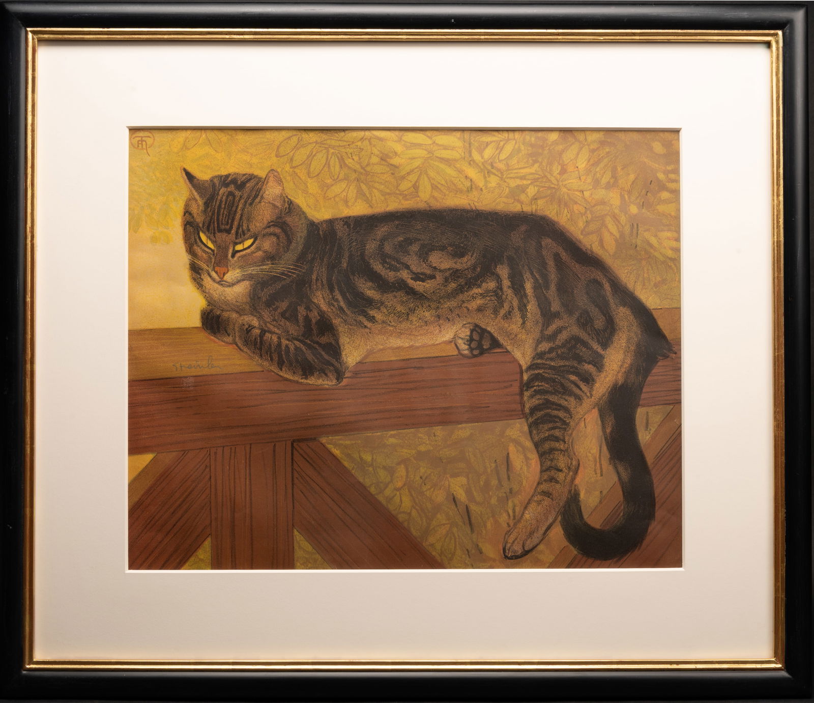 Théophile Alexandre Steinlen ( French 1859-1923) "Summer Cat on a Balustrade" (1 of 5)