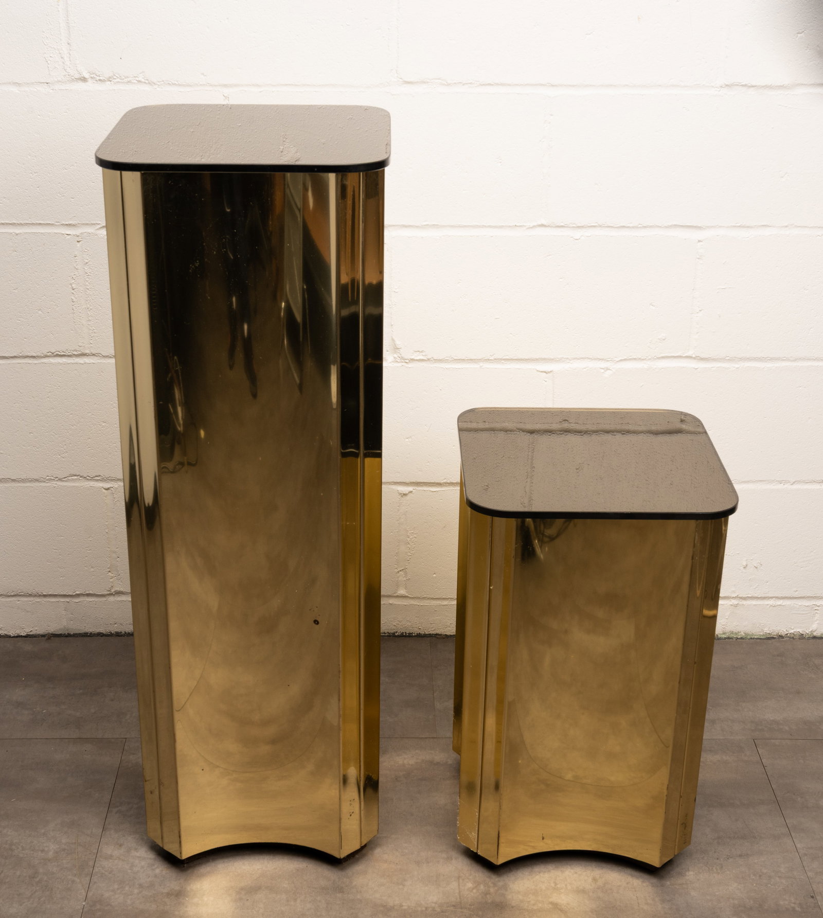 Curtis Jere Signed Display Pedestal Pair MCM Contemporary Signed Dated 1984 (1 of 15)