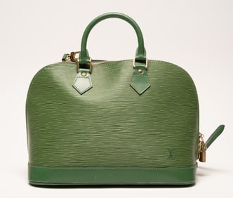 Louis Vuitton Green Epi Leather Alma Bag