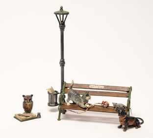 Franz Bergman ( Austria 1838-1894) Austrian Cold Painted Bronze Sculpture Collection 2pc