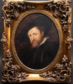 Old Master School Oil on Board Peter Paul Rubens Self Portrait