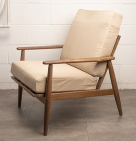 Hans Wegner Danish MCM Teak Wood Lounge Chair