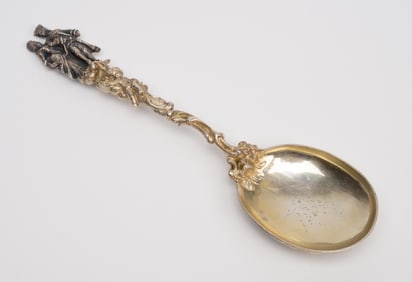 18th c. Silver Courting Wedding Spoon