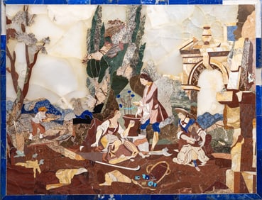 17th c. Giovanni Castrucci ( Italy 1575-1612)Workshop Large Pietradura Bildplatte Plaque