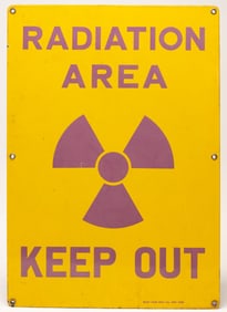 Radiation Area Keep Out Enameled Sign
