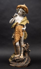 Large 19th c. Amphora Austria Art Nouveau Porcelain Sculpture