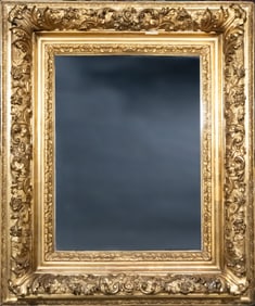 19th c. French Rococo Revival Giltwood Mirror