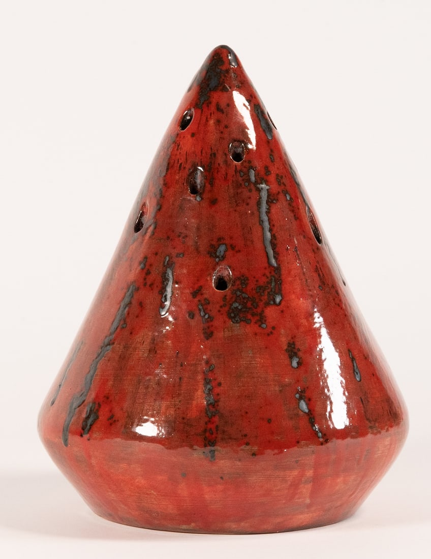 Renato Bassoli ( Italy 1915-1982) Sasso Glazed Ceramice Vase: Renato Bassoli ( Milan Italian 1915 - 1982 ) Glazed Ceramic Monumental Sasso Centerpiece Vase Italy circa 1960s Glazed signature to underside 'Bassoli' 11" H 8.5" D in Overall Great Condition NO Chips
