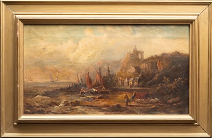 John Wilson ( British 1774-1855) Coastal Landscape Oil on Canvas