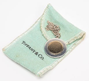 Tiffany & Co 18k Gold & Sterling Silver Lovers Eye Sun Pendant Necklace