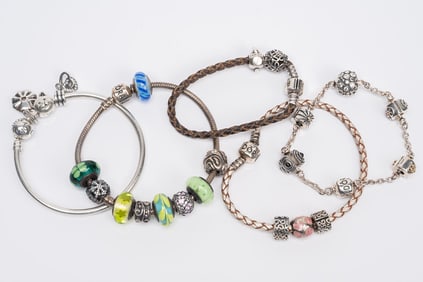 Pandora Sterling Silver Charm Bracelet Collection Retired