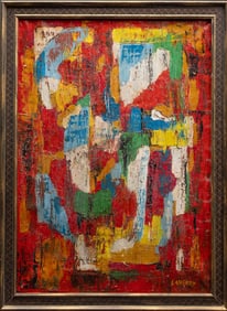 Andre Lanskoy ( French /Russian 1907-1976) Abstract Oil on Canvas