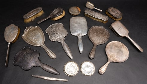 Sterling Silver Vanity Collection Brush Mirror Comb etc