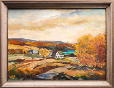 J Philip Richards ( Maine 1906-1991) "Autumn Symphony" Oil on Canvas