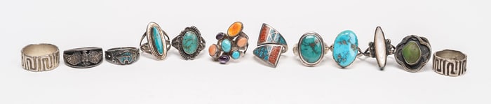 Native American Sterling Silver Ring Collection Turquoise Coral Navajo Zuni etc