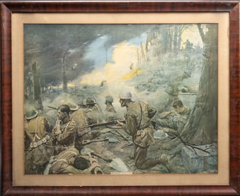 Harold Matthews Brett ( America 1880-1955) "Holding The Line" WWI
