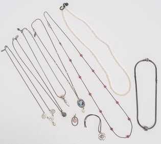 Pandora Sterling Silver Necklace Collection Diamond Pearl etc