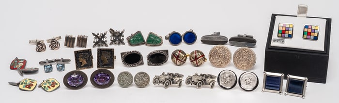 Sterling Silver Cufflinks Collection 10k Doskow F&S T Ford Mexico etc