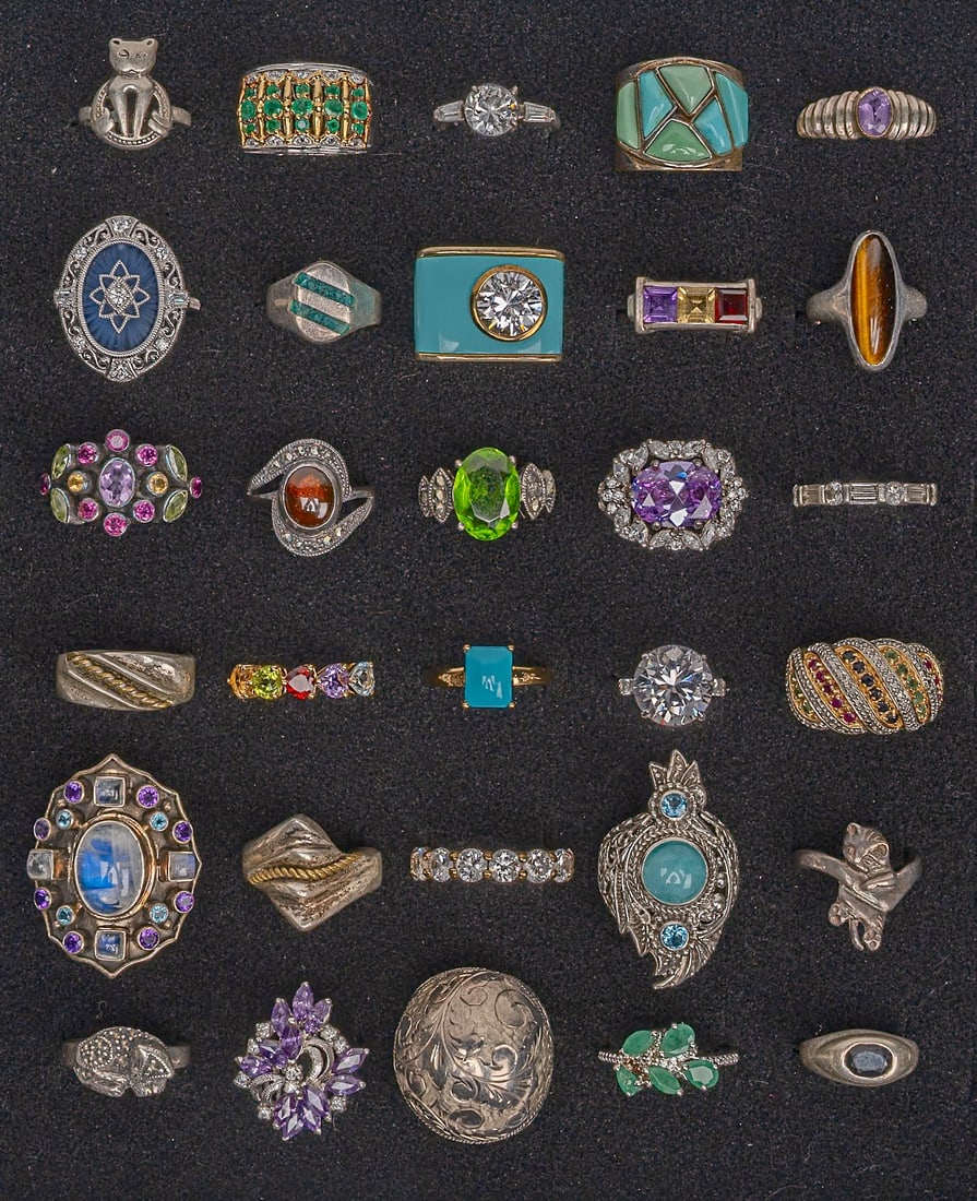 Large Sterling Silver Ring Collection (1 of 5)