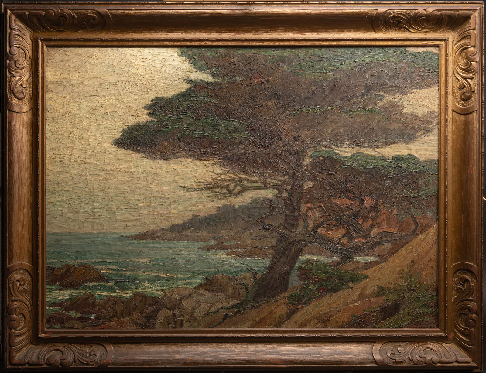 William Frederick Dabelstein ( America 1884-1979) California Coastal Landscape Oil on Canvas Signed (1 of 11)