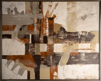 Lee Reynolds ( America 1936-2017) MCM Abstract Oil on Canvas