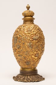 19th c. Royal Crown Derby Gild Floral Vase