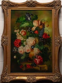 TA Bridyman Still Life Oil on Canvas Signed